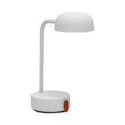 Fokus Cloudy White LED table lamp by Kooduu: sleek, rechargeable, dimmable lighting with 2700K warm glow, perfect for modern Canadian homes.