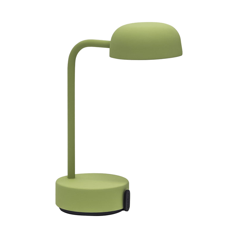 Fokus Moss LED table lamp by Kooduu: sleek, rechargeable, dimmable lighting with 2700K warm glow, perfect for modern Canadian homes.