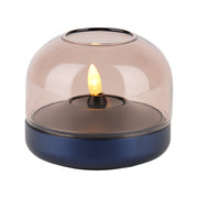 Kooduu Glow 08 candle holder in Cobalt Blue: elegant Danish design with rechargeable LED candle for 100+ hours of safe ambiance.