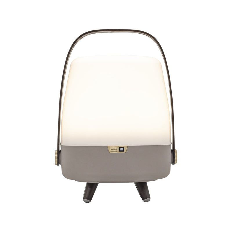 JBL-infused Lite-up Play Mini: a portable lamp with adjustable warm light, premium audio, and elegant brass details.