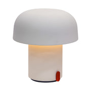 Kooduu Sensa Cloudy White: modern LED table lamp with warm adjustable light, USB charging, and 40-hour battery for elegant interiors.