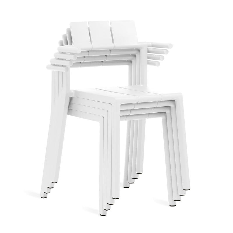 Stackable Yard armchair by TOOU Design, perfect for saving space while adding style to indoor and outdoor environments.
