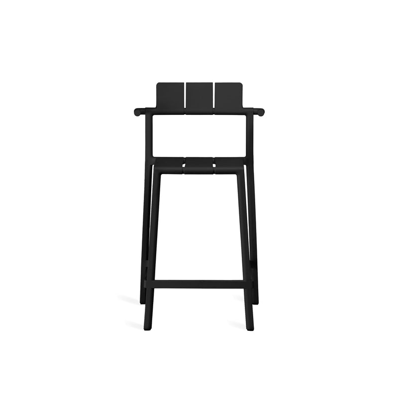 Durable Yard counter stool with arms by TOOU Design, crafted from polypropylene for versatile indoor and outdoor use.