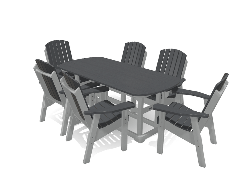 6' Dining Table Set with 6 Chairs - MY OUTDOOR ROOM