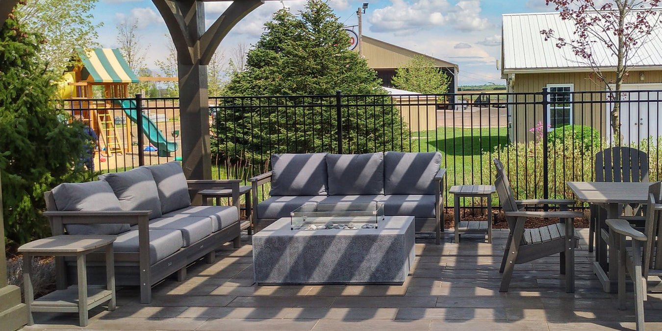 Outdoor Deep Seating – Poly Loveseats & Lounge Chairs with Sunbrella