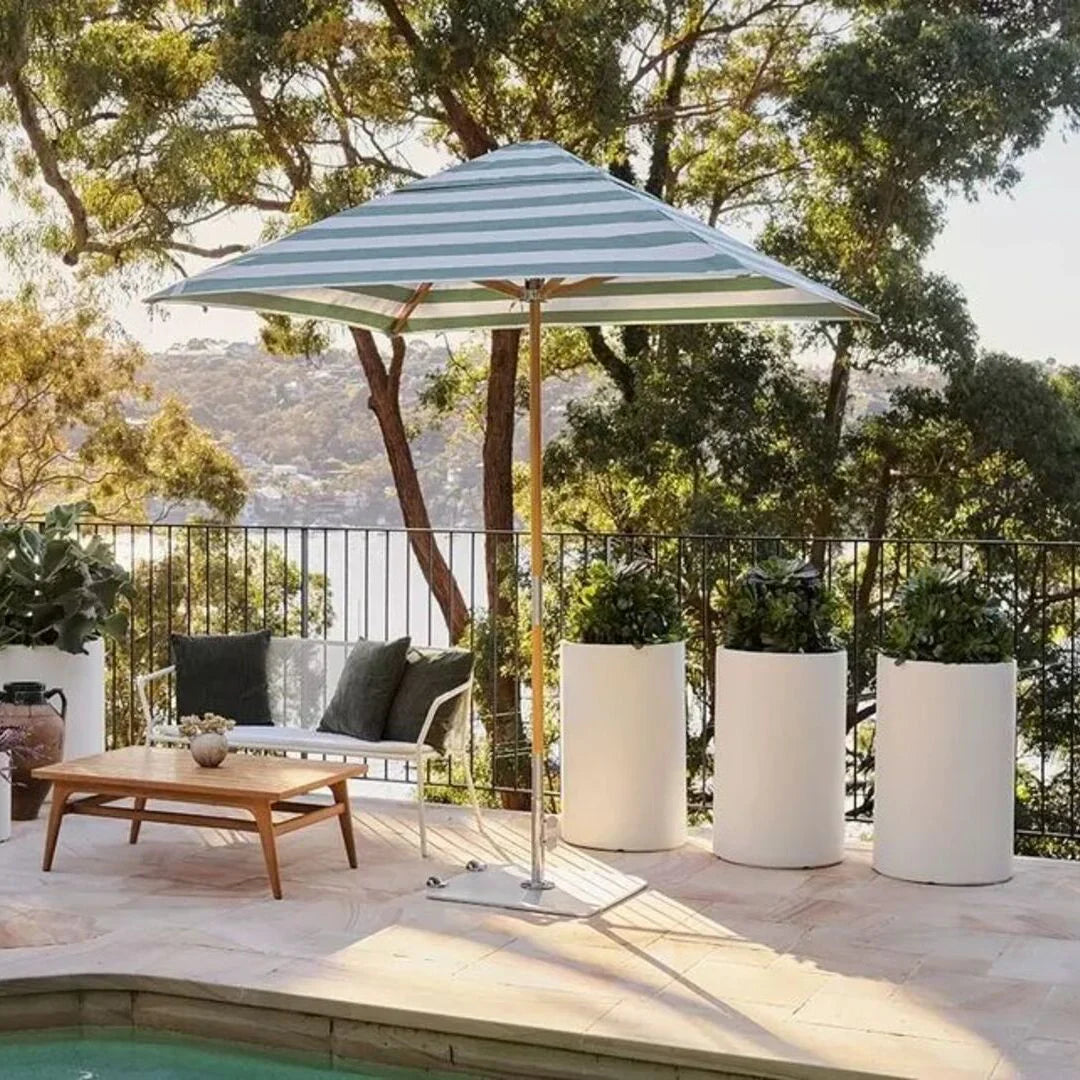 giant patio umbrellas canada FIM P24 Cantilever Umbrella offering ample shading area SunVilla 16.4' x 16.4' Telescopic