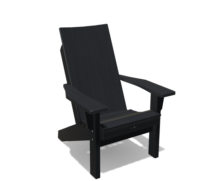 Krahn Modern Muskoka Deck Chair in Black