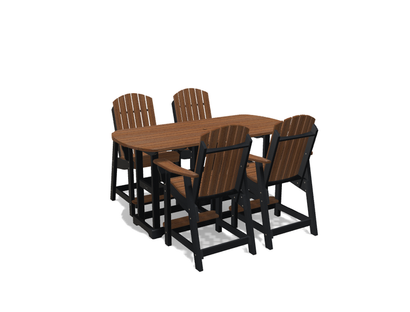 Krahn 34" x 72"  Bistro Table with 4 Chairs