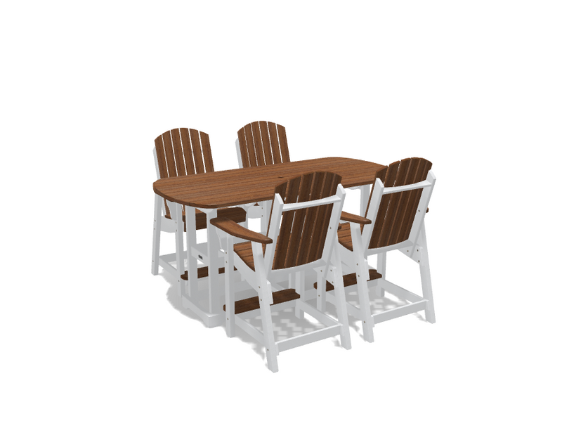 Krahn 34" x 72"  Bistro Table with 4 Chairs