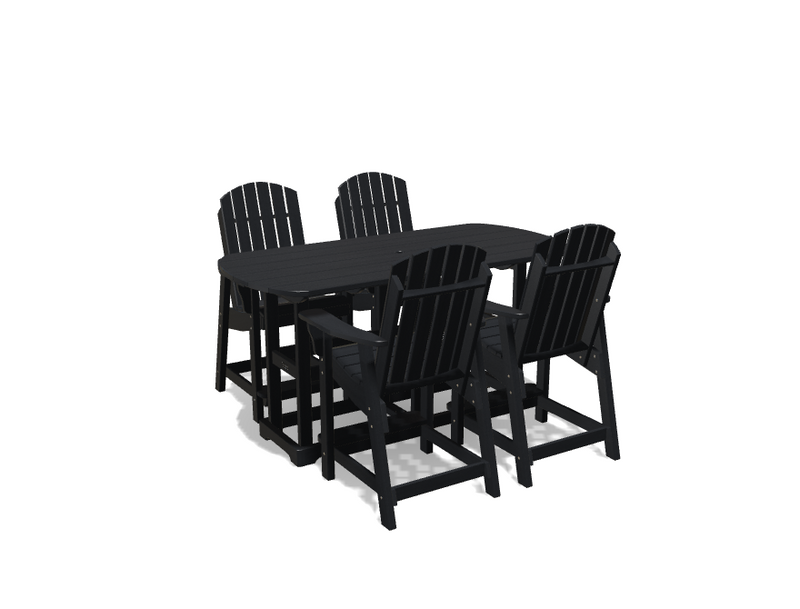 Krahn 34" x 72"  Bistro Table with 4 Chairs