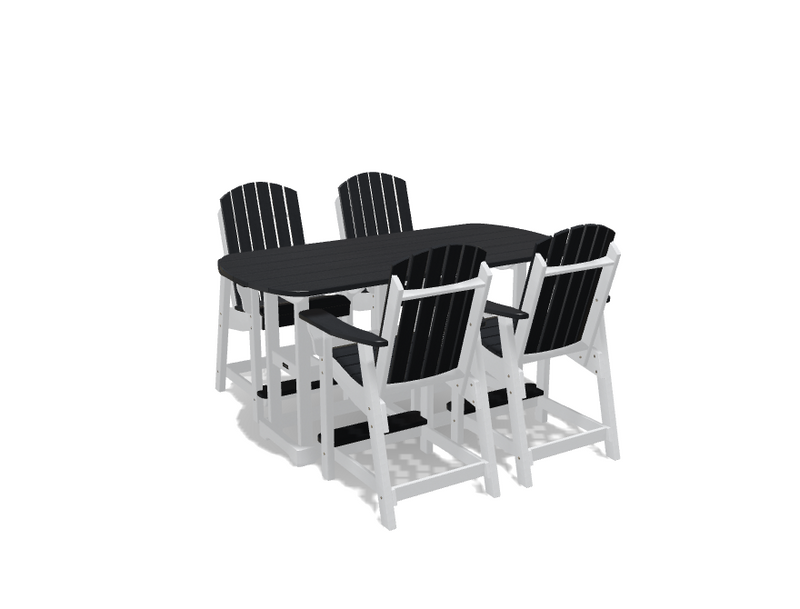 Krahn 34" x 72"  Bistro Table with 4 Chairs