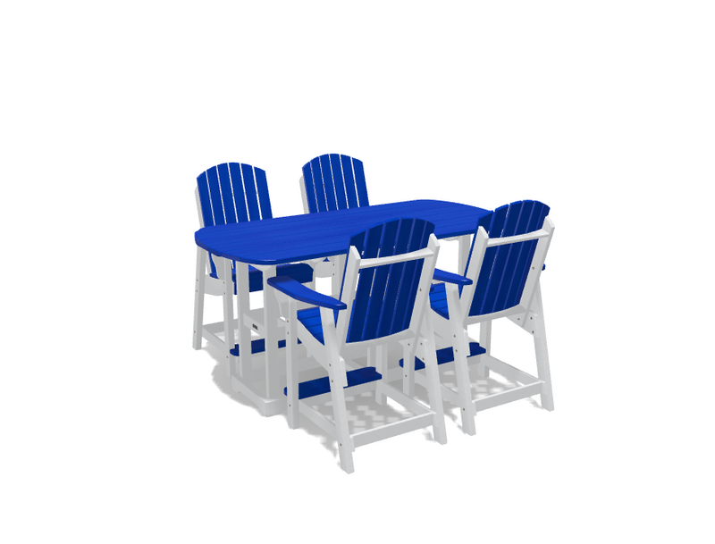 Krahn 34" x 72"  Bistro Table with 4 Chairs