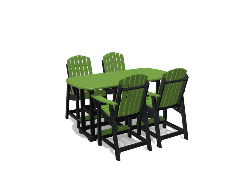 Krahn 34" x 72"  Bistro Table with 4 Chairs