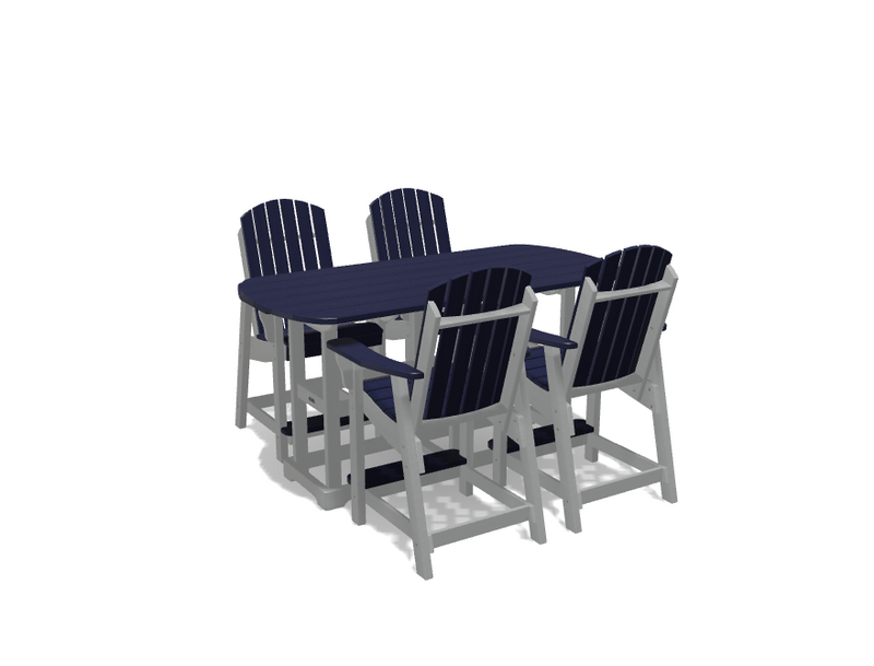 Krahn 34" x 72"  Bistro Table with 4 Chairs