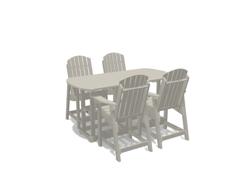 Krahn 34" x 72"  Bistro Table with 4 Chairs