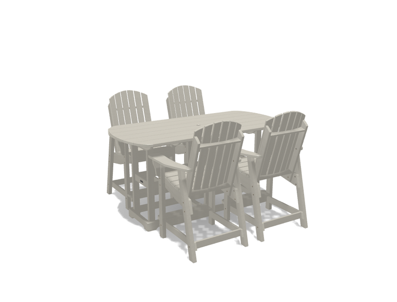 Krahn 34" x 72"  Bistro Table with 4 Chairs