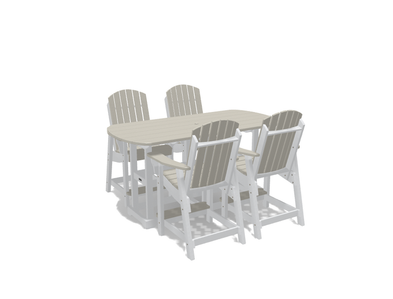 Krahn 34" x 72"  Bistro Table with 4 Chairs