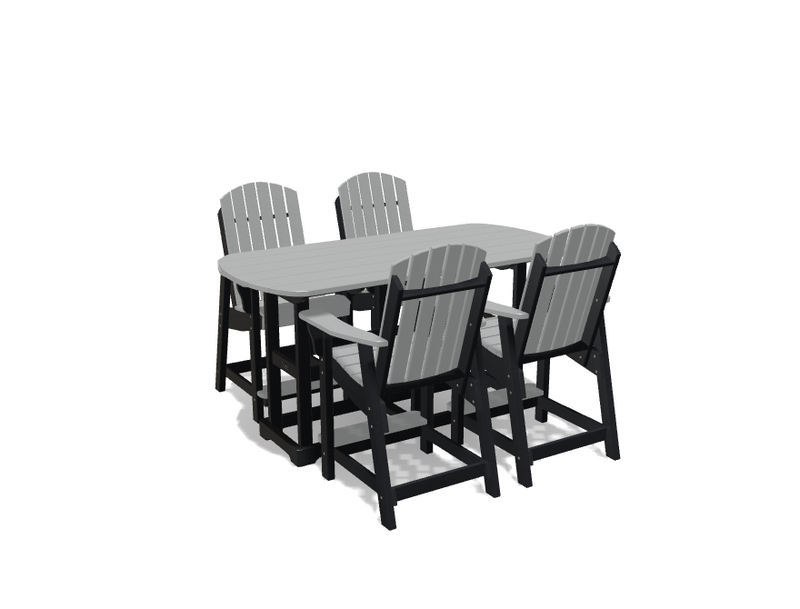 Krahn 34" x 72"  Bistro Table with 4 Chairs