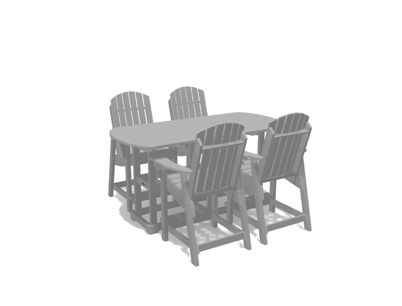 Krahn 34" x 72"  Bistro Table with 4 Chairs
