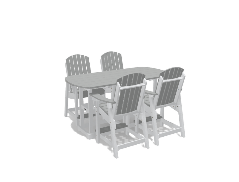Krahn 34" x 72"  Bistro Table with 4 Chairs