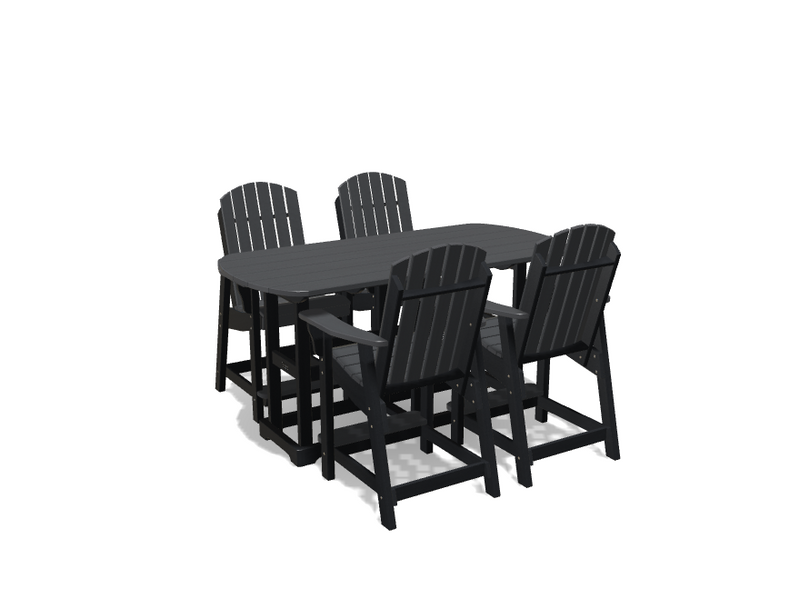 Krahn 34" x 72"  Bistro Table with 4 Chairs