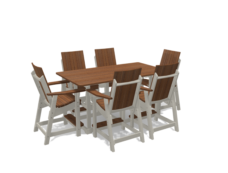 Krahn 6' Bistro Table with 6 Chairs - Deluxe