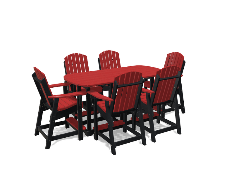 Krahn 6' Bistro Table Set with 6 Chairs