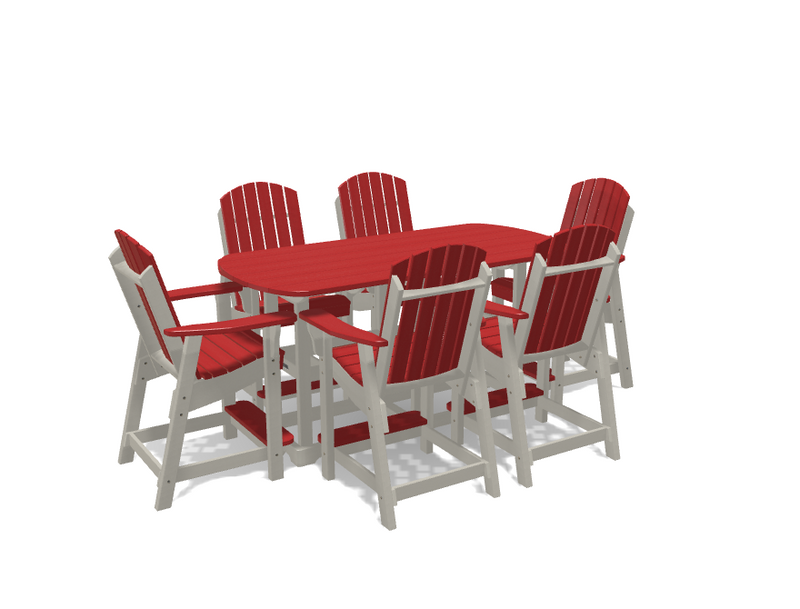 Krahn 6' Bistro Table Set with 6 Chairs