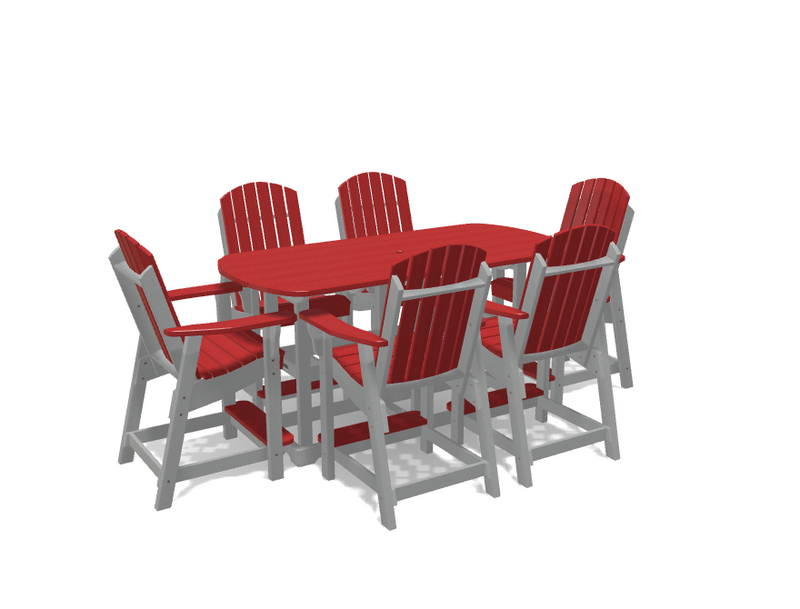 Krahn 6' Bistro Table Set with 6 Chairs