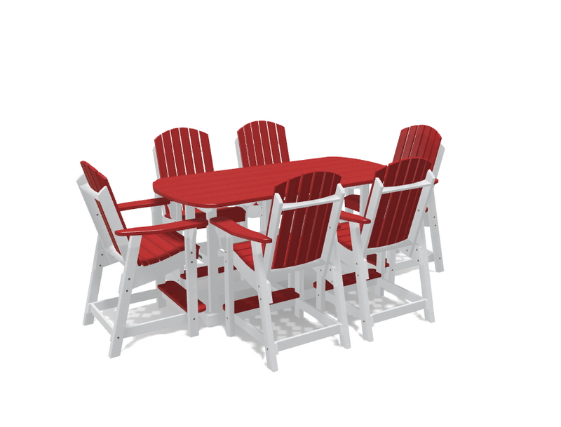 Krahn 6' Bistro Table Set with 6 Chairs