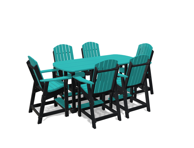 Krahn 6' Bistro Table Set with 6 Chairs