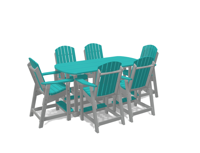 Krahn 6' Bistro Table Set with 6 Chairs