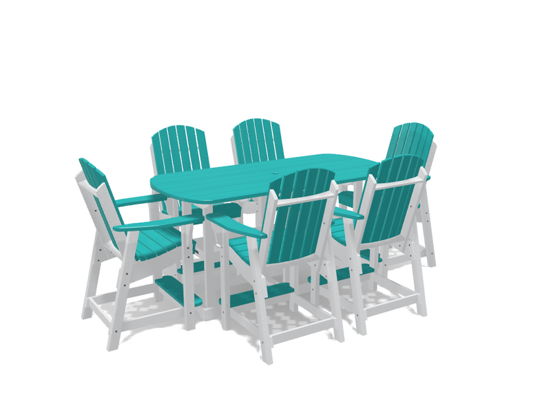 Krahn 6' Bistro Table Set with 6 Chairs