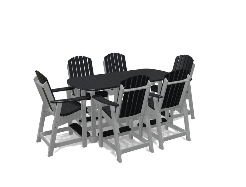 Krahn 6' Bistro Table Set with 6 Chairs