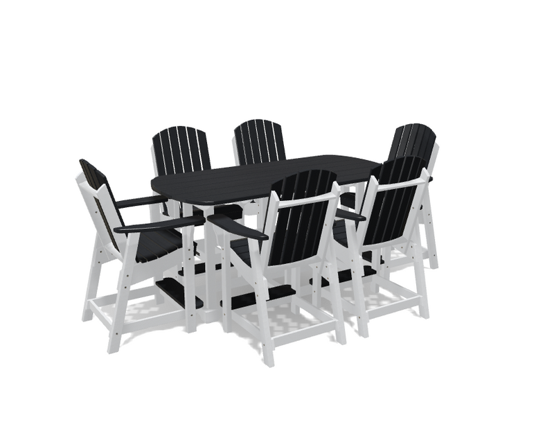 Krahn 6' Bistro Table Set with 6 Chairs