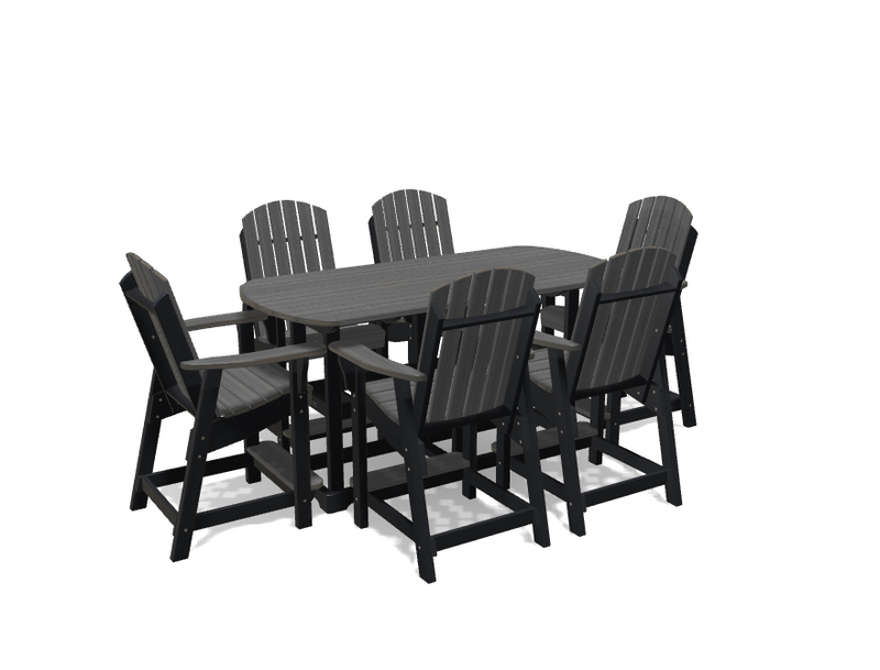 Krahn 6' Bistro Table Set with 6 Chairs
