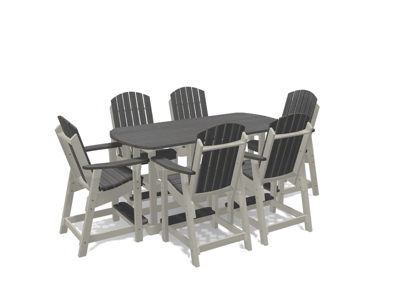 Krahn 6' Bistro Table Set with 6 Chairs
