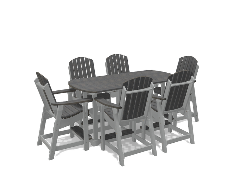 Krahn 6' Bistro Table Set with 6 Chairs