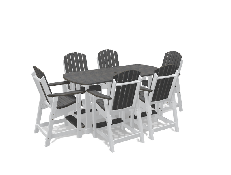 Krahn 6' Bistro Table Set with 6 Chairs