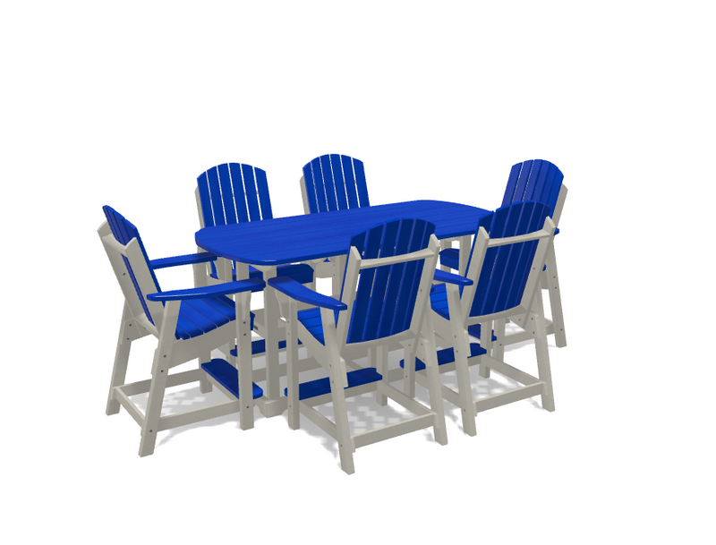 Krahn 6' Bistro Table Set with 6 Chairs