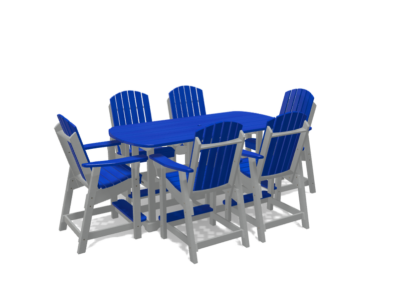 Krahn 6' Bistro Table Set with 6 Chairs