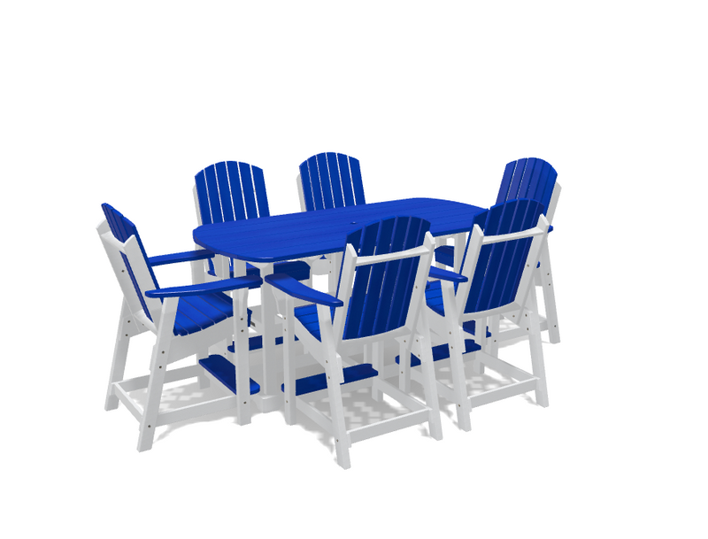 Krahn 6' Bistro Table Set with 6 Chairs
