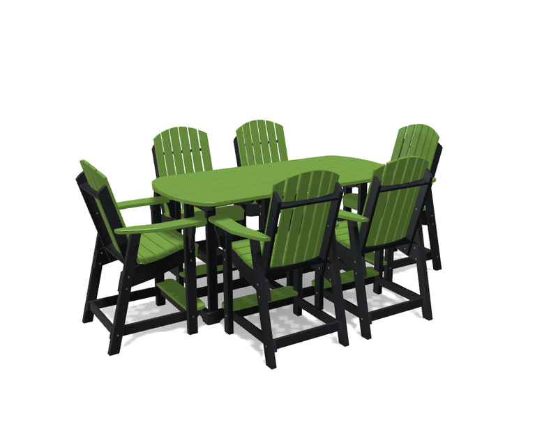 Krahn 6' Bistro Table Set with 6 Chairs