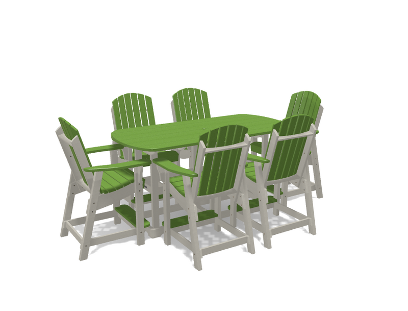 Krahn 6' Bistro Table Set with 6 Chairs