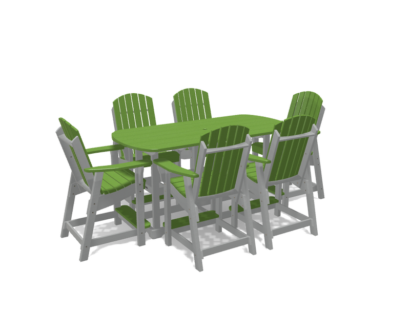 Krahn 6' Bistro Table Set with 6 Chairs