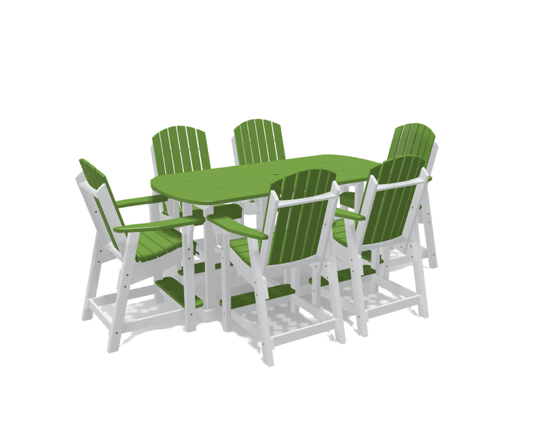 Krahn 6' Bistro Table Set with 6 Chairs