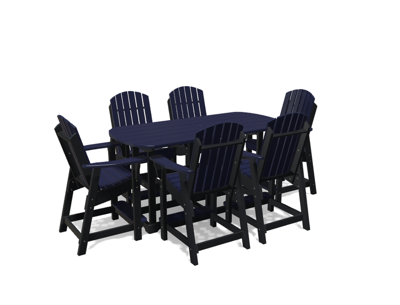 Krahn 6' Bistro Table Set with 6 Chairs