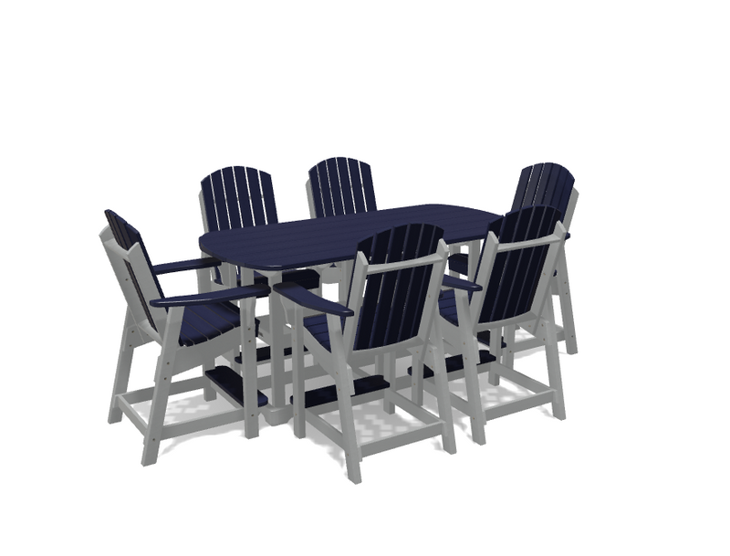 Krahn 6' Bistro Table Set with 6 Chairs