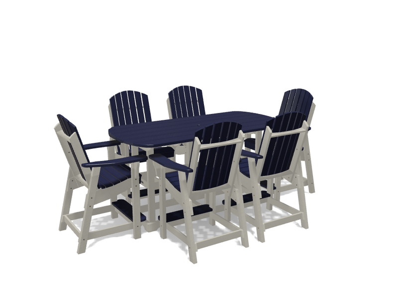 Krahn 6' Bistro Table Set with 6 Chairs