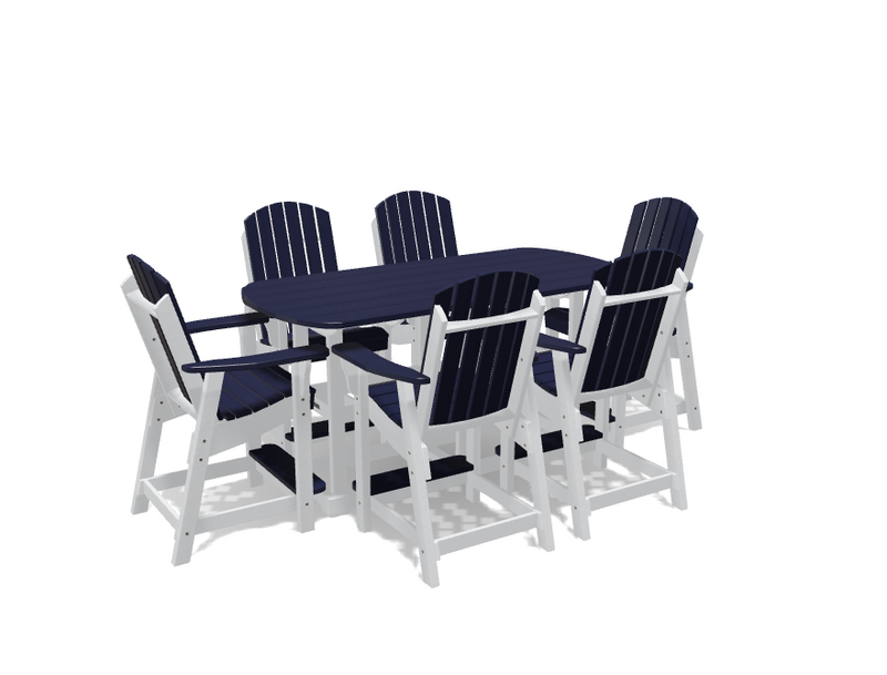 Krahn 6' Bistro Table Set with 6 Chairs